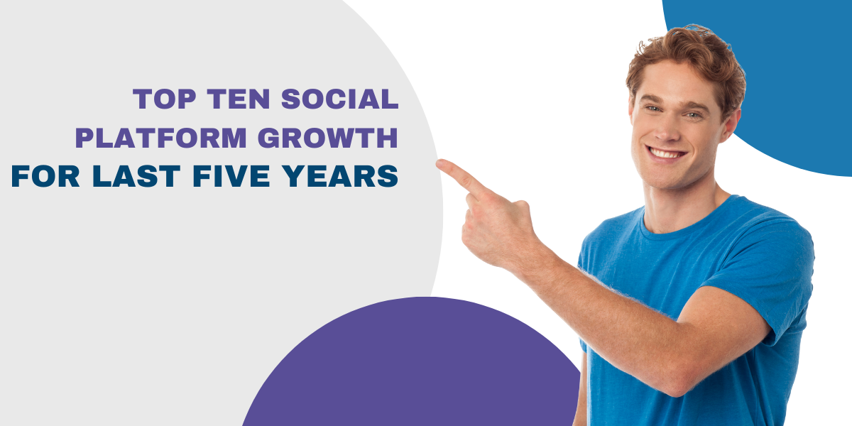 TOP TEN SOCIAL PLATFORM GROWTH FOR LAST FIVE YEARS